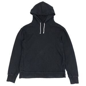 MUJI Cotton French Terry Pullover Hoodie Sweatshirt Charcoal Gray Minimal Medium